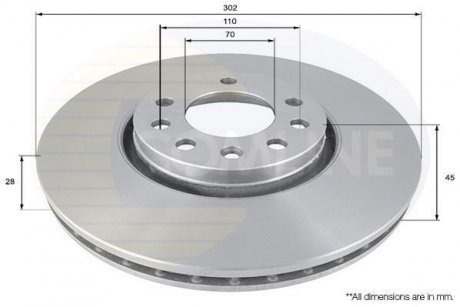 Тормозной диск COMLINE ADC1115V (фото 1)