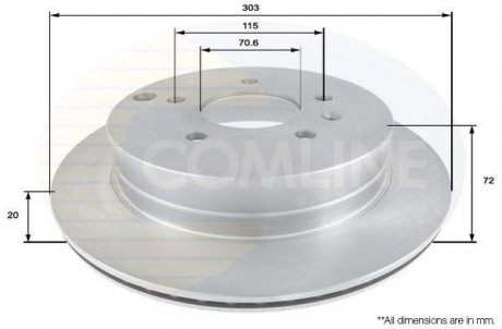 Тормозной диск COMLINE ADC1147V (фото 1)