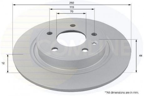Тормозной диск COMLINE ADC1154 (фото 1)