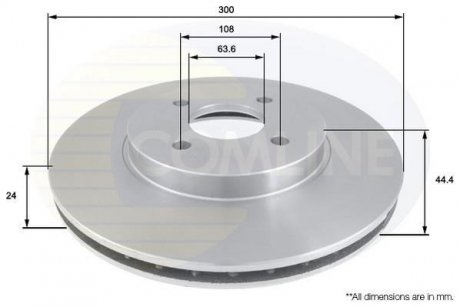 Тормозной диск COMLINE ADC1220V (фото 1)
