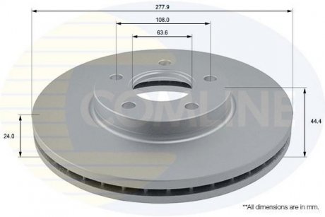 Гальмівний диск COMLINE ADC1221V