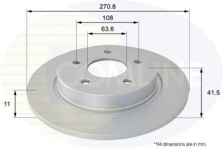 Тормозной диск COMLINE ADC1247 (фото 1)