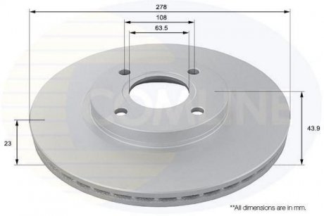 Гальмівний диск COMLINE ADC1260V (фото 1)
