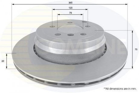 Тормозной диск COMLINE ADC1262V (фото 1)