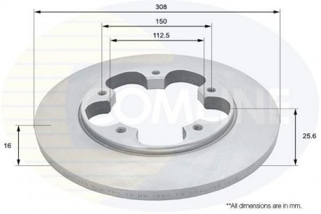 Гальмівний диск COMLINE ADC1268 (фото 1)