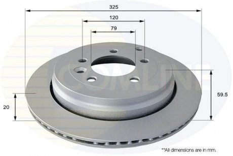 Тормозной диск COMLINE ADC1325V (фото 1)