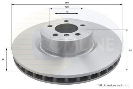 Тормозной диск COMLINE ADC1341V (фото 1)