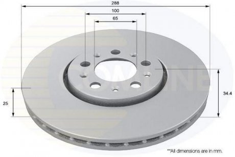 Тормозной диск COMLINE ADC1420V (фото 1)