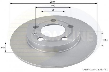 Тормозной диск COMLINE ADC1443 (фото 1)
