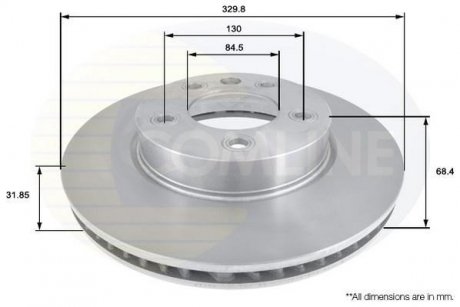 Тормозной диск COMLINE ADC1475V (фото 1)