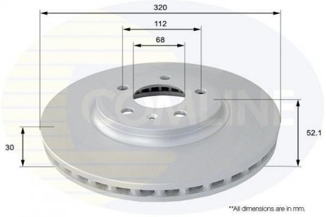 Тормозной диск COMLINE ADC1477V (фото 1)