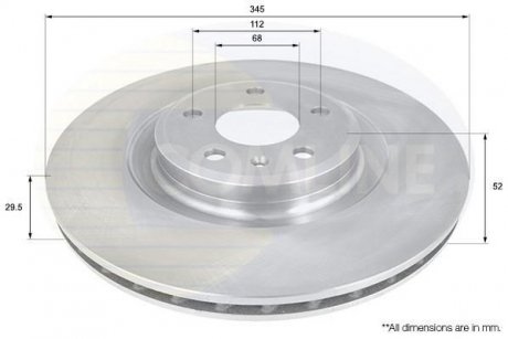 Тормозной диск COMLINE ADC1479V (фото 1)
