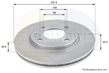 Гальмівний диск COMLINE ADC1506V (фото 1)