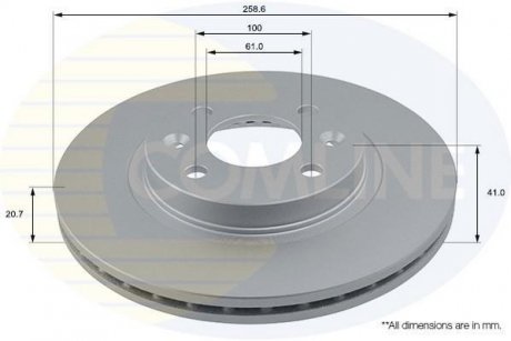 Тормозной диск COMLINE ADC1507V (фото 1)