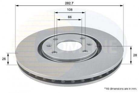 Гальмівний диск COMLINE ADC1509V (фото 1)