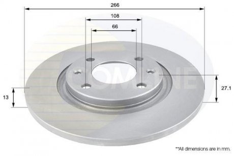 Тормозной диск COMLINE ADC1521 (фото 1)