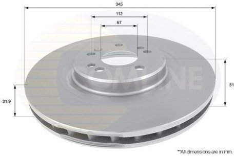 Гальмівний диск COMLINE ADC1633V (фото 1)
