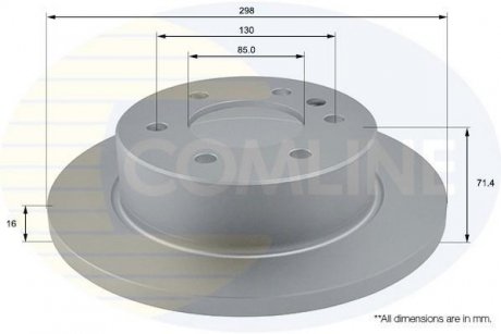 Тормозной диск COMLINE ADC1639 (фото 1)