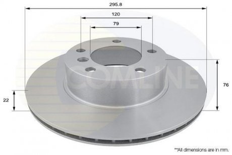 Тормозной диск COMLINE ADC1705V (фото 1)