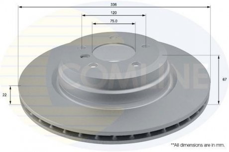 Тормозной диск COMLINE ADC1729V (фото 1)