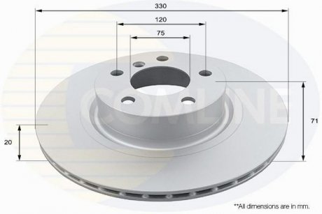 Тормозной диск COMLINE ADC1780V (фото 1)