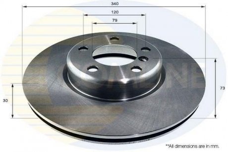 Тормозной диск COMLINE ADC1785V (фото 1)