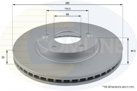 Тормозной диск COMLINE ADC2416V (фото 1)