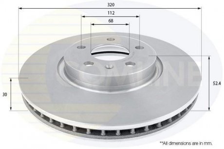 Тормозной диск COMLINE ADC2614V (фото 1)