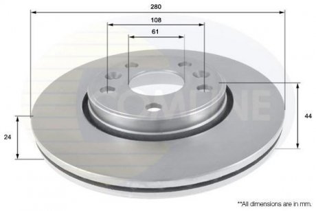 Тормозной диск COMLINE ADC2702V (фото 1)