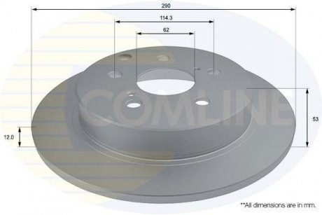 Тормозной диск COMLINE ADC2806 (фото 1)