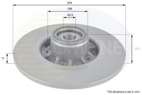 Тормозной диск COMLINE ADC3009 (фото 1)