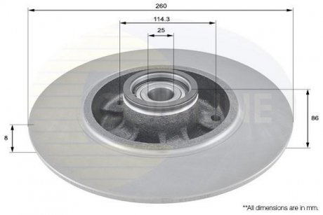 Гальмівний диск COMLINE ADC3015 (фото 1)
