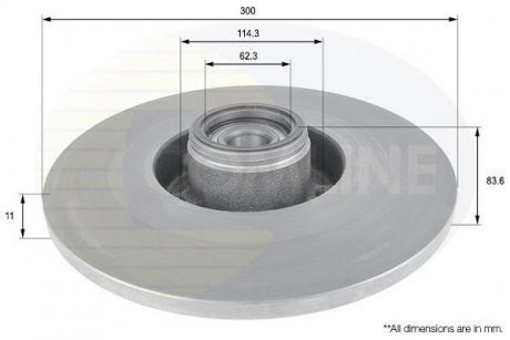 Тормозной диск COMLINE ADC3024 (фото 1)