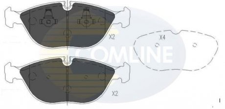 Комплект гальмівних колодок, дискове гальмо COMLINE CBP01003 (фото 1)