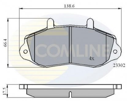 Комплект тормозных колодок, дисковый тормоз COMLINE CBP01021 (фото 1)