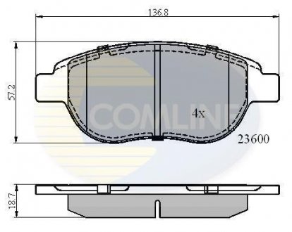Комплект тормозных колодок, дисковый тормоз COMLINE CBP01038