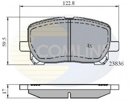 Комплект гальмівних колодок, дискове гальмо COMLINE CBP01132 (фото 1)