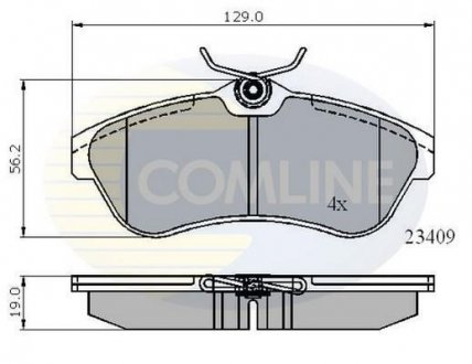 Комплект тормозных колодок, дисковый тормоз COMLINE CBP01146 (фото 1)