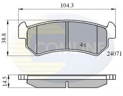 Комплект гальмівних колодок, дискове гальмо COMLINE CBP01191 (фото 1)