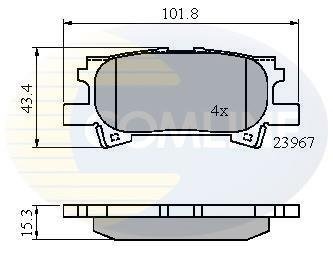 Комплект тормозных колодок, дисковый тормоз COMLINE CBP01279 (фото 1)