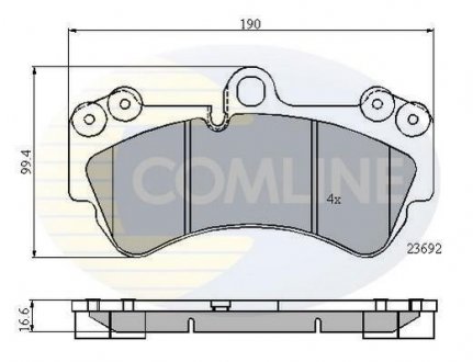 Комплект тормозных колодок, дисковый тормоз COMLINE CBP01314 (фото 1)