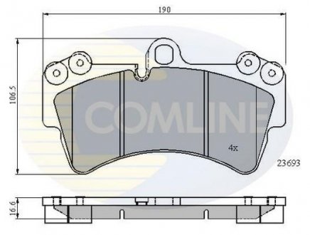 Комплект тормозных колодок, дисковый тормоз COMLINE CBP01315 (фото 1)