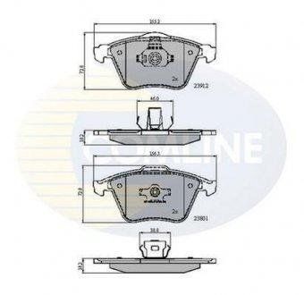 Комплект тормозных колодок, дисковый тормоз COMLINE CBP01607