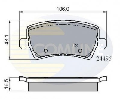Комплект тормозных колодок, дисковый тормоз COMLINE CBP01613