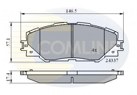 Комплект гальмівних колодок, дискове гальмо COMLINE CBP01625 (фото 1)