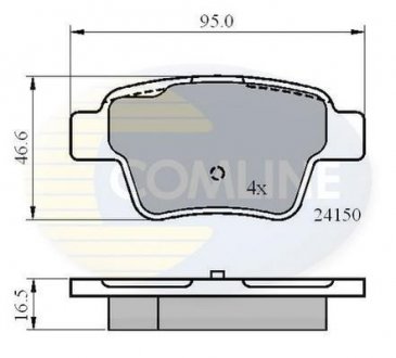 Комплект тормозных колодок, дисковый тормоз COMLINE CBP01658