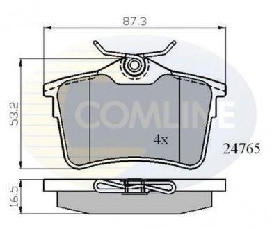 Комплект тормозных колодок, дисковый тормоз COMLINE CBP01797 (фото 1)