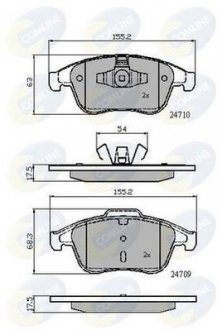 - Гальмівні колодки до дисків COMLINE CBP02001 (фото 1)