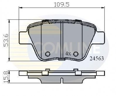Комплект тормозных колодок, дисковый тормоз COMLINE CBP02022 (фото 1)
