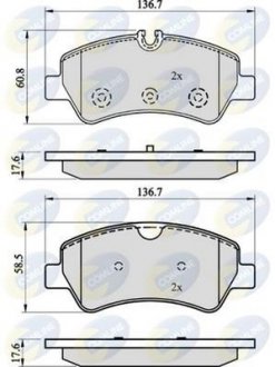 Комплект гальмівних колодок COMLINE CBP02143